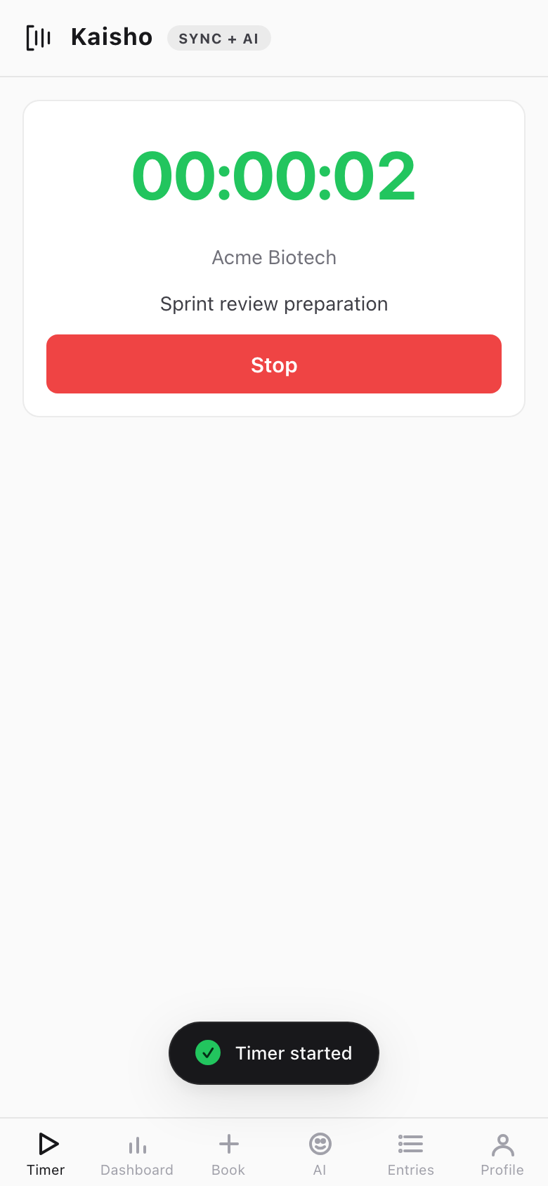 PWA Running Timer